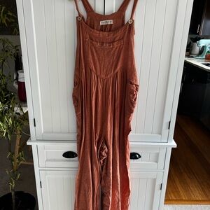 Natural Life Rust Overalls
